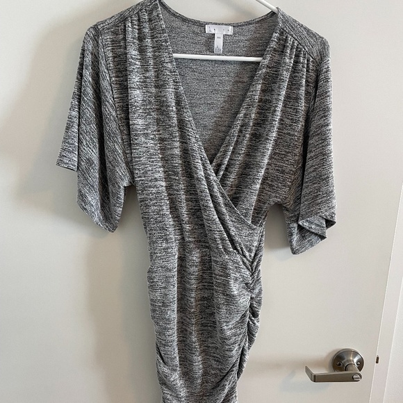 Leith Grey Wrap Dress - Picture 3 of 10
